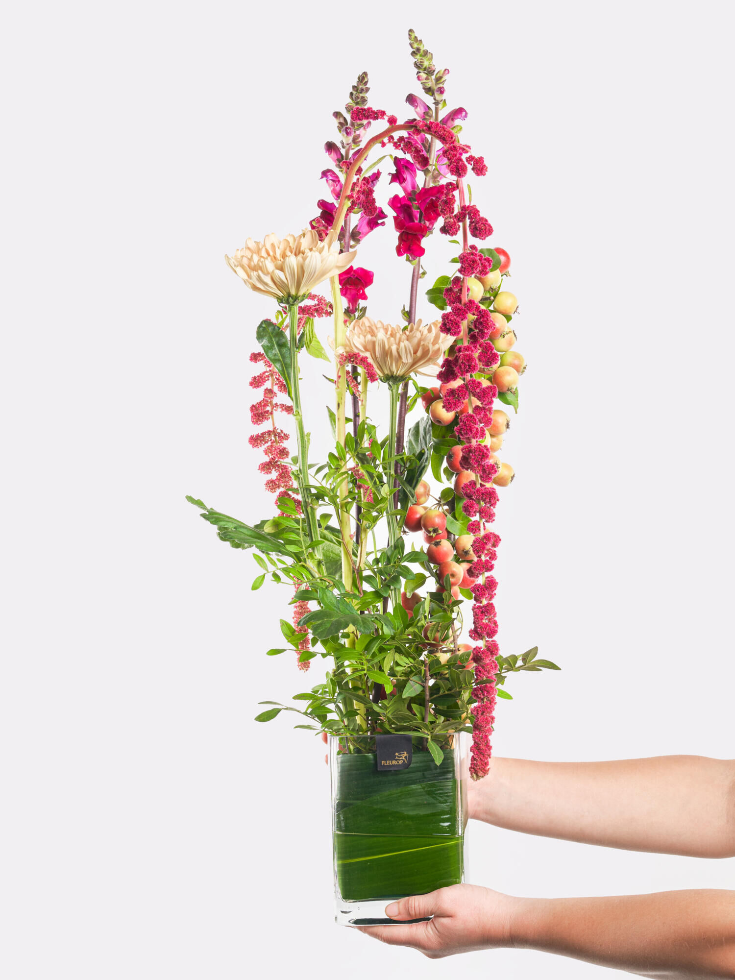 Herbstmomente - Hauptblüte: Chrysanthemen - Hauptfarbe: Rot
